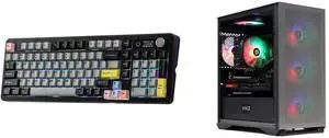 EPOMAKER TH99 PRO 96% Mechanical Keyboard: Screen, Knob, 10000mAh, 2.4Ghz/BT, Hot Swap, RGB, PBT Keycap, Wireless for PC/Mac (Black, Sea Salt Silent). MXZ Gaming PC: AMD Ryzen 5 5600X, RTX4070, 16GB DDR4, 1TB SSD, B450, 6RGB Fans, Windows 1 EPOMAKER TH99 PRO 96% Mechanical Keyboard: Screen, Knob, 10000mAh, 2.4Ghz/BT, Hot Swap, RGB, PBT Keycap, Wireless for PC/Mac (Black, Sea Salt Silent). MXZ Gaming PC: AMD Ryzen 5 5600X, RTX4070, 16GB DDR4, 1TB SSD, B450, 6RGB Fans, Windows 1