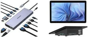Melelink USB C Docking Station Dual Monitor, 14 in 1 Triple Display Hub with 2 HDMI 4K, DisplayPort, PD Charging, Ethernet, 6 USB C&A Ports, SD/TF, for Dell/HP HIGOLEPC 11.6" Touch PC, Celeron N5095, 8GB RAM, 128GB ROM, Windows 11 & Linux C Melelink USB C Docking Station Dual Monitor, 14 in 1 Triple Display Hub with 2 HDMI 4K, DisplayPort, PD Charging, Ethernet, 6 USB C&A Ports, SD/TF, for Dell/HP HIGOLEPC 11.6" Touch PC, Celeron N5095, 8GB RAM, 128GB ROM, Windows 11 & Linux C