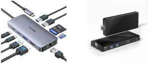 Melelink USB C Hub Ethernet, 9-in-1 Adapter with HDMI 4K@30Hz, 100W PD, Gigabit RJ45, SD/TF Reader, USB A&C 3.0, USB-C Dock for Mac, Dell, Lenovo, HP. HIGOLEPC Mini PC Stick, Pentium N4200, 4GB/64GB, USB3.0, Gigabit Ethernet, WiFi BT 5.0, H Melelink USB C Hub Ethernet, 9-in-1 Adapter with HDMI 4K@30Hz, 100W PD, Gigabit RJ45, SD/TF Reader, USB A&C 3.0, USB-C Dock for Mac, Dell, Lenovo, HP. HIGOLEPC Mini PC Stick, Pentium N4200, 4GB/64GB, USB3.0, Gigabit Ethernet, WiFi BT 5.0, H