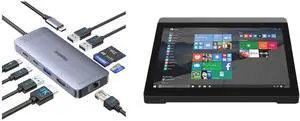 Melelink 9-in-1 USB C Hub: Ethernet, HDMI 4K@30Hz, 100W PD, Gigabit RJ45, SD/TF Reader, USB A&C 3.0. Compatible with Mac, Dell, Lenovo, HP, HIGOLE F6 10.1" MINI AIO PC Windows 11 Pro 4GB/64GB. Melelink 9-in-1 USB C Hub: Ethernet, HDMI 4K@30Hz, 100W PD, Gigabit RJ45, SD/TF Reader, USB A&C 3.0. Compatible with Mac, Dell, Lenovo, HP, HIGOLE F6 10.1" MINI AIO PC Windows 11 Pro 4GB/64GB.