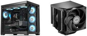 PCCOOLER CPS C3 T700 PC Case, Dual-Chamber Mid-Tower ATX, High-Airflow, BTF Motherboard, Tempered Glass Panels, Black (Fans Not Included) PCCOOLER CPS RT720 TC CPU Cooler, 7 Heat Pipes, 270W TDP, Hydraulic Bearing, Intel & AMD Compatible, B PCCOOLER CPS C3 T700 PC Case, Dual-Chamber Mid-Tower ATX, High-Airflow, BTF Motherboard, Tempered Glass Panels, Black (Fans Not Included) PCCOOLER CPS RT720 TC CPU Cooler, 7 Heat Pipes, 270W TDP, Hydraulic Bearing, Intel & AMD Compatible, B