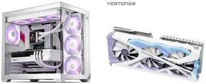 PCCOOLER CPS C3 T700 Dual-Chamber Mid-Tower ATX Case, High-Airflow, Tempered Glass Panels, White (Fans Not Included) Yeston Sakura Nvidia GeForce RTX 5070 Graphics Card GDDR7 12G 192bit PCI-Express 5.0 Gaming GPU PCCOOLER CPS C3 T700 Dual-Chamber Mid-Tower ATX Case, High-Airflow, Tempered Glass Panels, White (Fans Not Included) Yeston Sakura Nvidia GeForce RTX 5070 Graphics Card GDDR7 12G 192bit PCI-Express 5.0 Gaming GPU