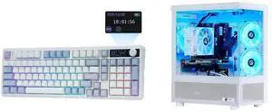 EPOMAKER TH99 PRO 96% Mechanical Keyboard: Screen, Knob, 10000mAh, 2.4Ghz/BT, Hot Swap, RGB, PBT Keycap, Wireless for PC/Mac (Blue&White, Creamy Jade). NINGMEI Lumishore Gaming PC: Ryzen 5 5500, GTX 1660 Super, 16GB DDR4, 1TB SSD, 650W, Win EPOMAKER TH99 PRO 96% Mechanical Keyboard: Screen, Knob, 10000mAh, 2.4Ghz/BT, Hot Swap, RGB, PBT Keycap, Wireless for PC/Mac (Blue&White, Creamy Jade). NINGMEI Lumishore Gaming PC: Ryzen 5 5500, GTX 1660 Super, 16GB DDR4, 1TB SSD, 650W, Win