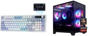 EPOMAKER TH99 PRO 96% Mechanical Keyboard: Screen, Knob, 10000mAh, 2.4Ghz/BT, Hot Swap, RGB, PBT Keycap, Wireless for PC/Mac (Blue&White, Creamy Jade). YLZKIX Gaming PC: AMD Ryzen 5 5600, RX 5700XT 8GB, 1TB SSD, 16GB RAM, 650W PSU, Windows EPOMAKER TH99 PRO 96% Mechanical Keyboard: Screen, Knob, 10000mAh, 2.4Ghz/BT, Hot Swap, RGB, PBT Keycap, Wireless for PC/Mac (Blue&White, Creamy Jade). YLZKIX Gaming PC: AMD Ryzen 5 5600, RX 5700XT 8GB, 1TB SSD, 16GB RAM, 650W PSU, Windows