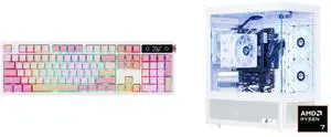 EPOMAKER TH108 PRO Mechanical Keyboard: Full Size, Screen & Knob, Wireless, 10000mAh, Hot Swap, RGB (Pink, Creamy Jade). NINGMEI Lumishore Gaming PC: AMD Ryzen 7 5700G, 16GB DDR4, 1TB SSD, Windows 11, WiFi. EPOMAKER TH108 PRO Mechanical Keyboard: Full Size, Screen & Knob, Wireless, 10000mAh, Hot Swap, RGB (Pink, Creamy Jade). NINGMEI Lumishore Gaming PC: AMD Ryzen 7 5700G, 16GB DDR4, 1TB SSD, Windows 11, WiFi.