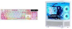EPOMAKER TH108 PRO Mechanical Keyboard: Screen & Knob, Wireless, 10000mAh, Hot Swap, RGB (Pink, Creamy Jade). NINGMEI Lumishore Gaming PC: AMD Ryzen 5 5500, GTX 1660 Super, 16GB DDR4, 1TB SSD, 650W PSU, Windows 11, WiFi EPOMAKER TH108 PRO Mechanical Keyboard: Screen & Knob, Wireless, 10000mAh, Hot Swap, RGB (Pink, Creamy Jade). NINGMEI Lumishore Gaming PC: AMD Ryzen 5 5500, GTX 1660 Super, 16GB DDR4, 1TB SSD, 650W PSU, Windows 11, WiFi