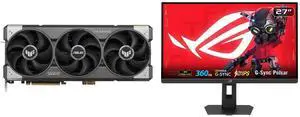 ASUS TUF Gaming RTX 5080 16GB GDDR7 OC Graphics Card (PCIe 5.0, HDMI/DP 2.1, 3.6-slot, military-grade, detachable adapter) ASUS ROG STRIX 27" QHD 360Hz to 25" FHD IPS FreeSync & G-Sync HDR400 Adjustable Stand XG27AQNGV ASUS TUF Gaming RTX 5080 16GB GDDR7 OC Graphics Card (PCIe 5.0, HDMI/DP 2.1, 3.6-slot, military-grade, detachable adapter) ASUS ROG STRIX 27" QHD 360Hz to 25" FHD IPS FreeSync & G-Sync HDR400 Adjustable Stand XG27AQNGV
