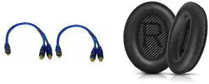 Idealforce 2-Pack 12-Inch RCA Y Splitter Cable, 1 Male to 2 Female Audio Adapter Connector. Perfect for connecting subwoofers, amplifiers, home theater systems, TVs, DVD players, gaming consoles, mixe and Idealforce Replacement Memory Foam Ear Pads for Bose QuietComfort QC35 & QC35 II Headphones - Soft Protein Leather Cushions, Improved Noise Cancellation, Easy Install Kit Idealforce 2-Pack 12-Inch RCA Y Splitter Cable, 1 Male to 2 Female Audio Adapter Connector. Perfect for connecting subwoofers, amplifiers, home theater systems, TVs, DVD players, gaming consoles, mixe and Idealforce Replacement Memory Foam Ear Pads for Bose QuietComfort QC35 & QC35 II Headphones - Soft Protein Leather Cushions, Improved Noise Cancellation, Easy Install Kit