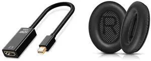 Idealforce Mini DisplayPort (Thunderbolt compatible) to HDMI Adapter, supports 4K UHD video and audio output. Perfect for MacBook Pro/Air, iMac, Dell, HP, Lenovo laptops to HDTV or monitor and Idealforce Replacement Memory Foam Ear Pads for Bose QuietComfort QC35 & QC35 II Headphones - Soft Protein Leather Cushions, Improved Noise Cancellation, Easy Install Kit Idealforce Mini DisplayPort (Thunderbolt compatible) to HDMI Adapter, supports 4K UHD video and audio output. Perfect for MacBook Pro/Air, iMac, Dell, HP, Lenovo laptops to HDTV or monitor and Idealforce Replacement Memory Foam Ear Pads for Bose QuietComfort QC35 & QC35 II Headphones - Soft Protein Leather Cushions, Improved Noise Cancellation, Easy Install Kit