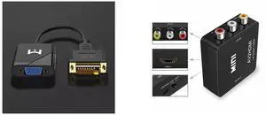 Idealforce NEW 1080p Active Cable Adapter Converter DVI-D 24+1 Pin Male to VGA 15Pin Female and Idealforce RCA Composite AV to HDMI Converter Upscaler | 1080P HD Video Adapter for Old Game Consoles & DVD Players | Plug & Play Converter Box for Nintendo Wii NES SNES N64 GameCube, Sega Genesis, PS Idealforce NEW 1080p Active Cable Adapter Converter DVI-D 24+1 Pin Male to VGA 15Pin Female and Idealforce RCA Composite AV to HDMI Converter Upscaler | 1080P HD Video Adapter for Old Game Consoles & DVD Players | Plug & Play Converter Box for Nintendo Wii NES SNES N64 GameCube, Sega Genesis, PS