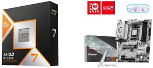 AMD Ryzen 7 9800X3D 8-Core 5.2 GHz, AM5 120W, Radeon Graphics - MSI B850 GAMING PLUS WIFI6E Motherboard, ATX, Supports Ryzen 9000/8000/7000, DDR5 8200+ MT/s (OC), PCIe 4.0 x16, M.2 Gen5, Wi-Fi 6E, 2.5G LAN AMD Ryzen 7 9800X3D 8-Core 5.2 GHz, AM5 120W, Radeon Graphics - MSI B850 GAMING PLUS WIFI6E Motherboard, ATX, Supports Ryzen 9000/8000/7000, DDR5 8200+ MT/s (OC), PCIe 4.0 x16, M.2 Gen5, Wi-Fi 6E, 2.5G LAN