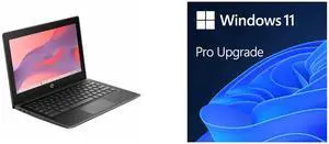 HP Fortis G10 11.6" Chromebook - HD - Intel N100 - 8GB RAM - 64GB Flash - Jack Black - 1366x768 - ChromeOS - Intel UHD Graphics - Wi-Fi 6 - Windows 11 Pro Upgrade (Digital Download) HP Fortis G10 11.6" Chromebook - HD - Intel N100 - 8GB RAM - 64GB Flash - Jack Black - 1366x768 - ChromeOS - Intel UHD Graphics - Wi-Fi 6 - Windows 11 Pro Upgrade (Digital Download)