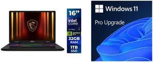 MSI Crosshair 16" Gaming Notebook - RTX 5070 8GB - Intel Core Ultra 7 255HX - 32GB RAM - 1TB SSD - Cosmos Gray - 2560x1600 - Windows 11 Home, Pro Upgrade (Digital Download) MSI Crosshair 16" Gaming Notebook - RTX 5070 8GB - Intel Core Ultra 7 255HX - 32GB RAM - 1TB SSD - Cosmos Gray - 2560x1600 - Windows 11 Home, Pro Upgrade (Digital Download)