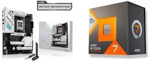 ASUS ROG Strix B650-A Gaming WiFi AMD B650 AM5 ATX motherboard, 12+2 power stages, DDR5, 3x M.2, PCIe 4.0, 2.5G LAN, WiFi 6E, USB 3.2 Gen 2x2 Type-C, Aura Sync AMD Ryzen 7 7700X3D 8-Core 4.0 GHz 120W Processor ASUS ROG Strix B650-A Gaming WiFi AMD B650 AM5 ATX motherboard, 12+2 power stages, DDR5, 3x M.2, PCIe 4.0, 2.5G LAN, WiFi 6E, USB 3.2 Gen 2x2 Type-C, Aura Sync AMD Ryzen 7 7700X3D 8-Core 4.0 GHz 120W Processor