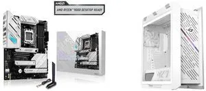 ASUS ROG Strix B650-A Gaming WiFi AMD B650 AM5 ATX motherboard, 12+2 power stages, DDR5, 3x M.2, PCIe 4.0, 2.5G LAN, WiFi 6E, USB 3.2 Gen 2x2 Type-C, Aura Sync. ROG Strix Helios II White EATX case, dual glass panels, 4 fans. ASUS ROG Strix B650-A Gaming WiFi AMD B650 AM5 ATX motherboard, 12+2 power stages, DDR5, 3x M.2, PCIe 4.0, 2.5G LAN, WiFi 6E, USB 3.2 Gen 2x2 Type-C, Aura Sync. ROG Strix Helios II White EATX case, dual glass panels, 4 fans.