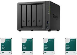 Synology 4-bay DiskStation DS425+ (Diskless) 4 x Synology 4TB HAT3300 Plus Series SATA III 3.5" Internal NAS HDD (HAT3310-4T) Synology 4-bay DiskStation DS425+ (Diskless) 4 x Synology 4TB HAT3300 Plus Series SATA III 3.5" Internal NAS HDD (HAT3310-4T)