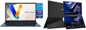 ASUS Vivobook 15.6" TouchScreen i5-1334U, 16GB RAM, 512GB SSD, Win 11 Home (F1504VA-BS51T) & ASUS ZenScreen Duo 14" FHD 60Hz IPS USB-C Mini-HDMI Auto-rotate Portable Monitor (MB14FCD) ASUS Vivobook 15.6" TouchScreen i5-1334U, 16GB RAM, 512GB SSD, Win 11 Home (F1504VA-BS51T) & ASUS ZenScreen Duo 14" FHD 60Hz IPS USB-C Mini-HDMI Auto-rotate Portable Monitor (MB14FCD)