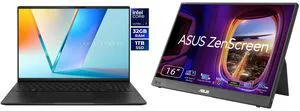 ASUS Vivobook S 16" 3K OLED Intel Core Ultra 7 255H - 32GB RAM - 1TB SSD Windows 11 Home (S5606CA-NS79) ASUS ZenScreen 16 inch WQXGA Full HD 155Hz USB-C IPS Portable Monitor with Tripod Socket MB16NCG ASUS Vivobook S 16" 3K OLED Intel Core Ultra 7 255H - 32GB RAM - 1TB SSD Windows 11 Home (S5606CA-NS79) ASUS ZenScreen 16 inch WQXGA Full HD 155Hz USB-C IPS Portable Monitor with Tripod Socket MB16NCG