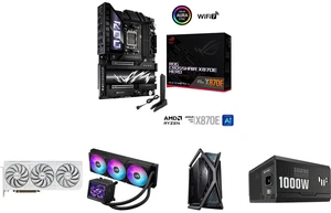 Motherboard GPU CPU Cooler Computer Case PSU Combo - ASUS ROG CROSSHAIR X870E HERO Bundle with ASUS PRIME-RX9070XT-O16G-WHITE and ASUS RYUJIN III 360 ARGB EXTREME and ASUS GR701 ROG HYPERION and ASUS TUF-GAMING-1000G Motherboard GPU CPU Cooler Computer Case PSU Combo - ASUS ROG CROSSHAIR X870E HERO Bundle with ASUS PRIME-RX9070XT-O16G-WHITE and ASUS RYUJIN III 360 ARGB EXTREME and ASUS GR701 ROG HYPERION and ASUS TUF-GAMING-1000G