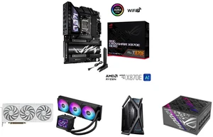 Motherboard GPU CPU Cooler Computer Case PSU Combo - ASUS ROG CROSSHAIR X870E HERO Bundle with ASUS PRIME-RX9070XT-O16G-WHITE and ASUS RYUJIN III 360 ARGB EXTREME and ASUS GR701 ROG HYPERION and ASUS ROG-STRIX-1200P-GAMING-E Motherboard GPU CPU Cooler Computer Case PSU Combo - ASUS ROG CROSSHAIR X870E HERO Bundle with ASUS PRIME-RX9070XT-O16G-WHITE and ASUS RYUJIN III 360 ARGB EXTREME and ASUS GR701 ROG HYPERION and ASUS ROG-STRIX-1200P-GAMING-E
