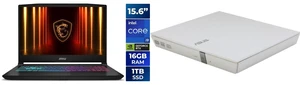 MSI Katana 15 HX B14WFK-490CA 15.6" QHD 165Hz Gaming Laptop Intel i9-14900HX, RTX 5060, 16GB RAM, 1TB SSD, Win 11 home ASUS USB 2.0 White External Slim CD / DVD Re-Writer Mac OS Compatible Model SDRW-08D2S-U MSI Katana 15 HX B14WFK-490CA 15.6" QHD 165Hz Gaming Laptop Intel i9-14900HX, RTX 5060, 16GB RAM, 1TB SSD, Win 11 home ASUS USB 2.0 White External Slim CD / DVD Re-Writer Mac OS Compatible Model SDRW-08D2S-U