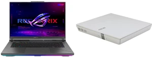 ASUS ROG Strix G16 16" RTX 5070 Laptop GPU AMD Ryzen 9 8940HX 32GB RAM 1TB SSD Win 11 Home 165Hz (G614PP-DB96-CA) + ASUS USB 2.0 White External Slim CD/DVD Re-Writer Mac OS Compatible SDRW-08D2S-U ASUS ROG Strix G16 16" RTX 5070 Laptop GPU AMD Ryzen 9 8940HX 32GB RAM 1TB SSD Win 11 Home 165Hz (G614PP-DB96-CA) + ASUS USB 2.0 White External Slim CD/DVD Re-Writer Mac OS Compatible SDRW-08D2S-U