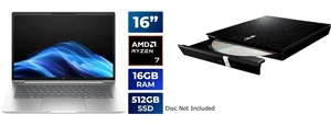 HP ProBook 4 G1a 16" Notebook - AMD Ryzen 7 250 - 16GB - 512GB SSD - Pike Silver - Windows 11 Pro - AMD Radeon 780M - Webcam - Wi-Fi 6 BM2E3UT#ABA ASUS USB 2.0 Black External Slim CD/DVD Re-writer MacOS Compatible SDRW-08D2S-U HP ProBook 4 G1a 16" Notebook - AMD Ryzen 7 250 - 16GB - 512GB SSD - Pike Silver - Windows 11 Pro - AMD Radeon 780M - Webcam - Wi-Fi 6 BM2E3UT#ABA ASUS USB 2.0 Black External Slim CD/DVD Re-writer MacOS Compatible SDRW-08D2S-U