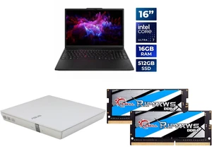 Lenovo ThinkPad P16s Gen 3 16" Intel Core Ultra 7 155H NVIDIA RTX 500 16GB 512GB SSD Win 11 Pro 21KS001MUS ASUS USB 2.0 White External CD/DVD Re-Writer Mac OS SDRW-08D2S-U G.SKILL Ripjaws 32GB (2x16GB) DDR4 3200 SO-DIMM Lenovo ThinkPad P16s Gen 3 16" Intel Core Ultra 7 155H NVIDIA RTX 500 16GB 512GB SSD Win 11 Pro 21KS001MUS ASUS USB 2.0 White External CD/DVD Re-Writer Mac OS SDRW-08D2S-U G.SKILL Ripjaws 32GB (2x16GB) DDR4 3200 SO-DIMM