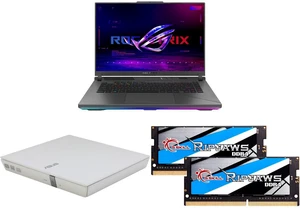 ASUS ROG Strix G16 16" RTX 5070 Laptop GPU, Ryzen 9 8940HX, 32GB RAM, 1TB SSD, Win 11, 165Hz (G614PP-DB96-CA) + ASUS USB 2.0 Slim CD/DVD Re-Writer + G.SKILL Ripjaws 32GB DDR4 3200 SO-DIMM Memory ASUS ROG Strix G16 16" RTX 5070 Laptop GPU, Ryzen 9 8940HX, 32GB RAM, 1TB SSD, Win 11, 165Hz (G614PP-DB96-CA) + ASUS USB 2.0 Slim CD/DVD Re-Writer + G.SKILL Ripjaws 32GB DDR4 3200 SO-DIMM Memory
