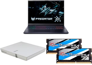 Acer Predator Helios Neo 18" QHD 240Hz, Intel Core Ultra 9 275HX, RTX 5070, 32GB DDR5, 1TB SSD, Win 11 Home (NH.QVEAA.001) ASUS USB 2.0 Slim CD/DVD Re-Writer, G.SKILL Ripjaws 32GB DDR4 3200 SO-DIMM Acer Predator Helios Neo 18" QHD 240Hz, Intel Core Ultra 9 275HX, RTX 5070, 32GB DDR5, 1TB SSD, Win 11 Home (NH.QVEAA.001) ASUS USB 2.0 Slim CD/DVD Re-Writer, G.SKILL Ripjaws 32GB DDR4 3200 SO-DIMM