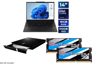 Lenovo ThinkPad T14s Gen 5 14" Intel Core Ultra 7 155U 16GB 512GB SSD Win 11 Pro 21LS0058US ASUS USB 2.0 Slim CD/DVD Re-writer MacOS SDRW-08D2S-U G.SKILL Ripjaws 32GB (2x16GB) DDR4 3200 SO-DIMM F4-3200C22D-32GRS Lenovo ThinkPad T14s Gen 5 14" Intel Core Ultra 7 155U 16GB 512GB SSD Win 11 Pro 21LS0058US ASUS USB 2.0 Slim CD/DVD Re-writer MacOS SDRW-08D2S-U G.SKILL Ripjaws 32GB (2x16GB) DDR4 3200 SO-DIMM F4-3200C22D-32GRS