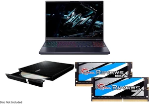 Acer 16" Predator Helios Neo 16 AI Gaming Laptop - Nvidia RTX 5070, Intel Core Ultra 9 275HX, 2560x1600 IPS @ 240Hz, 32GB DDR5, 1TB PCIe, MicroSD Reader (PHN16-73) ASUS USB 2.0 Slim CD/DVD Re-writer MacOS Compatible G.SKILL Ripjaws 32GB DDR Acer 16" Predator Helios Neo 16 AI Gaming Laptop - Nvidia RTX 5070, Intel Core Ultra 9 275HX, 2560x1600 IPS @ 240Hz, 32GB DDR5, 1TB PCIe, MicroSD Reader (PHN16-73) ASUS USB 2.0 Slim CD/DVD Re-writer MacOS Compatible G.SKILL Ripjaws 32GB DDR