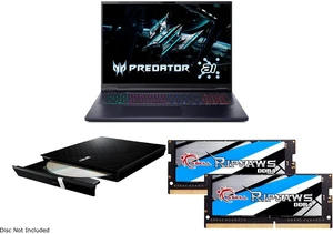 Acer Predator Helios Neo 18" QHD 240Hz, Intel Core Ultra 9 275HX, RTX 5070, 32GB DDR5, 1TB SSD, Win 11 Home (NH.QVEAA.001) ASUS USB 2.0 Slim CD/DVD Re-writer, G.SKILL Ripjaws 32GB DDR4 3200 SO-DIMM Acer Predator Helios Neo 18" QHD 240Hz, Intel Core Ultra 9 275HX, RTX 5070, 32GB DDR5, 1TB SSD, Win 11 Home (NH.QVEAA.001) ASUS USB 2.0 Slim CD/DVD Re-writer, G.SKILL Ripjaws 32GB DDR4 3200 SO-DIMM