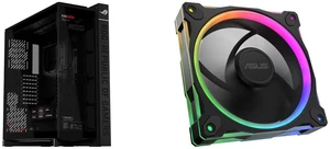 ASUS ROG Cronox Full Tower Gaming PC Case with Curved Tempered-Glass, supports 400mm GPUs, EATX/BTF motherboards, 9.2" LCD. Includes ASUS Prime MR120 ARGB fan, 28mm thick, quiet, PWM, 20 ARGB LEDs, Aura Sync compatible ASUS ROG Cronox Full Tower Gaming PC Case with Curved Tempered-Glass, supports 400mm GPUs, EATX/BTF motherboards, 9.2" LCD. Includes ASUS Prime MR120 ARGB fan, 28mm thick, quiet, PWM, 20 ARGB LEDs, Aura Sync compatible