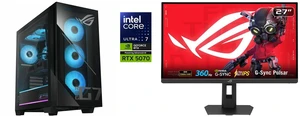 Asus ROG G700TF-XS776 Gaming Desktop - Intel Core Ultra 7 265F 2.40GHz, 32GB RAM, 1TB SSD, NVIDIA RTX 5070 12GB, Windows 11 Pro, 850W. Includes 27" QHD 360Hz Monitor with FreeSync, G-Sync, HDR400, Adjustable Stand. Asus ROG G700TF-XS776 Gaming Desktop - Intel Core Ultra 7 265F 2.40GHz, 32GB RAM, 1TB SSD, NVIDIA RTX 5070 12GB, Windows 11 Pro, 850W. Includes 27" QHD 360Hz Monitor with FreeSync, G-Sync, HDR400, Adjustable Stand.