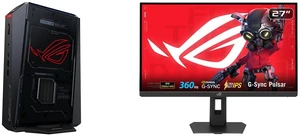 ASUS ROG NUC (2025) Gaming Mini PC: Intel Core Ultra 9, RTX 5070 GPU, 32GB DDR5, 1TB SSD, Thunderbolt 4, ARGB lighting. ASUS ROG STRIX 27" QHD 360Hz Monitor: FreeSync, G-Sync, HDR400, adjustable stand. ASUS ROG NUC (2025) Gaming Mini PC: Intel Core Ultra 9, RTX 5070 GPU, 32GB DDR5, 1TB SSD, Thunderbolt 4, ARGB lighting. ASUS ROG STRIX 27" QHD 360Hz Monitor: FreeSync, G-Sync, HDR400, adjustable stand.