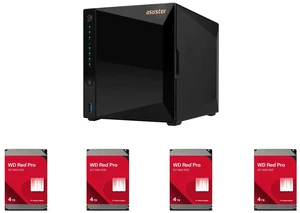 Asustor AS3304T v2 Drivestor 4 Pro Gen2 4 Bay NAS, Quad-Core 1.7GHz CPU, 2.5GbE Port, 2GB DDR4 (Diskless) 4 x WD Red Pro 4TB 7200 RPM 256MB Cache SATA 6.0Gb/s 3.5" Internal Hard Drive Bare Drive - WD4005FFB Asustor AS3304T v2 Drivestor 4 Pro Gen2 4 Bay NAS, Quad-Core 1.7GHz CPU, 2.5GbE Port, 2GB DDR4 (Diskless) 4 x WD Red Pro 4TB 7200 RPM 256MB Cache SATA 6.0Gb/s 3.5" Internal Hard Drive Bare Drive - WD4005FFB