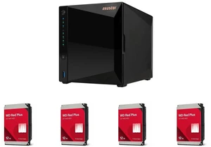 Asustor AS3304T v2 Drivestor 4 Pro Gen2 4 Bay NAS, Quad-Core 1.7GHz CPU, 2.5GbE Port, 2GB DDR4 (Diskless) 4 x WD Red Plus 12TB NAS Hard Disk Drive - 7200 RPM Class SATA 6Gb/s, CMR, 512MB Cache, 3.5 Inch - WD120EFGX Asustor AS3304T v2 Drivestor 4 Pro Gen2 4 Bay NAS, Quad-Core 1.7GHz CPU, 2.5GbE Port, 2GB DDR4 (Diskless) 4 x WD Red Plus 12TB NAS Hard Disk Drive - 7200 RPM Class SATA 6Gb/s, CMR, 512MB Cache, 3.5 Inch - WD120EFGX