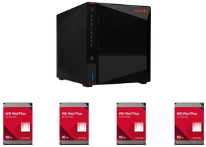 Asustor Nimbustor 4 Gen2 AS5404T 4 Bay NAS, Quad-Core 2.0GHz CPU, Dual 2.5GbE Ports, 4GB DDR4, Four M.2 SSD Slots (Diskless) 4 x WD Red Plus 10TB NAS Hard Disk Drive - 7200 RPM Class SATA 6Gb/s, CMR, 512MB Cache, 3.5 Inch - WD100EFGX Asustor Nimbustor 4 Gen2 AS5404T 4 Bay NAS, Quad-Core 2.0GHz CPU, Dual 2.5GbE Ports, 4GB DDR4, Four M.2 SSD Slots (Diskless) 4 x WD Red Plus 10TB NAS Hard Disk Drive - 7200 RPM Class SATA 6Gb/s, CMR, 512MB Cache, 3.5 Inch - WD100EFGX