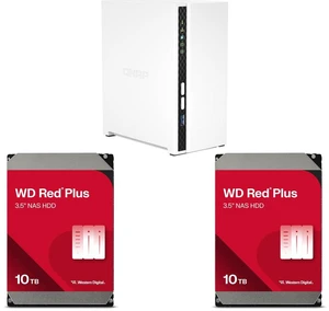 QNAP TS-233-US Network Storage 2 x WD Red Plus 10TB NAS Hard Disk Drive - 7200 RPM Class SATA 6Gb/s, CMR, 512MB Cache, 3.5 Inch - WD100EFGX QNAP TS-233-US Network Storage 2 x WD Red Plus 10TB NAS Hard Disk Drive - 7200 RPM Class SATA 6Gb/s, CMR, 512MB Cache, 3.5 Inch - WD100EFGX