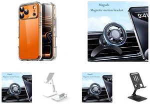 SZYG for Apple iPhone 17 Pro Max Hard Clear Phone Case Shockproof Heavy Duty 3 Layers Military-Grade Protection Cover for iPhone 17 Pro Max 6.9 Inch 2025 and 360° Rotation Strong Magnetic Mag Safe Air Vent Car Mount Dashboard Phone Holder and Cell Phone Stand, Foldable Height Angle Adjustable Cell Phone Holder for Desk, Portable Desktop Stand Compatible with All Mobile Phones, White and Metal Cell Phone Stand for Desk, Multi-Angel Adjustable 360° Rotation Non-Slip and Foldable Mobile Phone Stand, Compatible with iPhone 17 16 Pro Max and All Smartphones, Black SZYG for Apple iPhone 17 Pro Max Hard Clear Phone Case Shockproof Heavy Duty 3 Layers Military-Grade Protection Cover for iPhone 17 Pro Max 6.9 Inch 2025 and 360° Rotation Strong Magnetic Mag Safe Air Vent Car Mount Dashboard Phone Holder and Cell Phone Stand, Foldable Height Angle Adjustable Cell Phone Holder for Desk, Portable Desktop Stand Compatible with All Mobile Phones, White and Metal Cell Phone Stand for Desk, Multi-Angel Adjustable 360° Rotation Non-Slip and Foldable Mobile Phone Stand, Compatible with iPhone 17 16 Pro Max and All Smartphones, Black