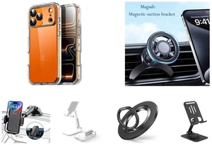 SZYG for Apple iPhone 17 Pro Max Hard Clear Phone Case Shockproof Heavy Duty 3 Layers Military-Grade Protection Cover for iPhone 17 Pro Max 6.9 Inch 2025 and 360° Rotation Strong Magnetic Mag Safe Air Vent Car Mount Dashboard Phone Holder and Phone Mount for Car,Military-Grade Car Phone Holder Mount Universal Automobile Dashboard Windshield Cell Phone Holder Truck Vent for iPhone 16 15 14 13 Pro Max Samsung and Cell Phone Stand, Foldable Height Angle Adjustable Cell Phone Holder for Desk, Portable Desktop Stand Compatible with All Mobile Phones, White and For MagSafe Phone Grip, Magnetic Phone Ring Holder | 360° Rotation, Double-Sided Magnet, Cell Phone Grip Finger Holder Kickstand for Apple iPhone 17 Pro Max and Metal Cell Phone Stand for Desk, Multi-Angel Adjustable 360° Rotation Non-Slip and Foldable Mobile Phone Stand, Compatible with iPhone 17 16 Pro Max and All Smartphones, Black SZYG for Apple iPhone 17 Pro Max Hard Clear Phone Case Shockproof Heavy Duty 3 Layers Military-Grade Protection Cover for iPhone 17 Pro Max 6.9 Inch 2025 and 360° Rotation Strong Magnetic Mag Safe Air Vent Car Mount Dashboard Phone Holder and Phone Mount for Car,Military-Grade Car Phone Holder Mount Universal Automobile Dashboard Windshield Cell Phone Holder Truck Vent for iPhone 16 15 14 13 Pro Max Samsung and Cell Phone Stand, Foldable Height Angle Adjustable Cell Phone Holder for Desk, Portable Desktop Stand Compatible with All Mobile Phones, White and For MagSafe Phone Grip, Magnetic Phone Ring Holder | 360° Rotation, Double-Sided Magnet, Cell Phone Grip Finger Holder Kickstand for Apple iPhone 17 Pro Max and Metal Cell Phone Stand for Desk, Multi-Angel Adjustable 360° Rotation Non-Slip and Foldable Mobile Phone Stand, Compatible with iPhone 17 16 Pro Max and All Smartphones, Black