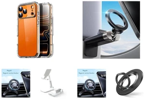 SZYG for Apple iPhone 17 Pro Max Hard Clear Phone Case Shockproof Heavy Duty 3 Layers Military-Grade Protection Cover for iPhone 17 Pro Max 6.9 Inch 2025 and 360° Metal Ball & Titanium Magsafe Airplane Phone Holder, Travel Essentials for Airplane Phone Mount, Universal Travel Phone Holder for Plane, Must Have for iPhone 17 16 15 14 13 and 360° Rotation Strong Magnetic Mag Safe Air Vent Car Mount Dashboard Phone Holder and Cell Phone Stand, Foldable Height Angle Adjustable Cell Phone Holder for Desk, Portable Desktop Stand Compatible with All Mobile Phones, White and For MagSafe Phone Grip, Magnetic Phone Ring Holder | 360° Rotation, Double-Sided Magnet, Cell Phone Grip Finger Holder Kickstand for Apple iPhone 17 Pro Max SZYG for Apple iPhone 17 Pro Max Hard Clear Phone Case Shockproof Heavy Duty 3 Layers Military-Grade Protection Cover for iPhone 17 Pro Max 6.9 Inch 2025 and 360° Metal Ball & Titanium Magsafe Airplane Phone Holder, Travel Essentials for Airplane Phone Mount, Universal Travel Phone Holder for Plane, Must Have for iPhone 17 16 15 14 13 and 360° Rotation Strong Magnetic Mag Safe Air Vent Car Mount Dashboard Phone Holder and Cell Phone Stand, Foldable Height Angle Adjustable Cell Phone Holder for Desk, Portable Desktop Stand Compatible with All Mobile Phones, White and For MagSafe Phone Grip, Magnetic Phone Ring Holder | 360° Rotation, Double-Sided Magnet, Cell Phone Grip Finger Holder Kickstand for Apple iPhone 17 Pro Max