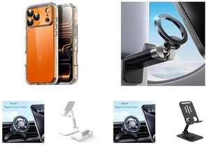 SZYG for Apple iPhone 17 Pro Max Hard Clear Phone Case Shockproof Heavy Duty 3 Layers Military-Grade Protection Cover for iPhone 17 Pro Max 6.9 Inch 2025 and 360° Metal Ball & Titanium Magsafe Airplane Phone Holder, Travel Essentials for Airplane Phone Mount, Universal Travel Phone Holder for Plane, Must Have for iPhone 17 16 15 14 13 and 360° Rotation Strong Magnetic Mag Safe Air Vent Car Mount Dashboard Phone Holder and Cell Phone Stand, Foldable Height Angle Adjustable Cell Phone Holder for Desk, Portable Desktop Stand Compatible with All Mobile Phones, White and Metal Cell Phone Stand for Desk, Multi-Angel Adjustable 360° Rotation Non-Slip and Foldable Mobile Phone Stand, Compatible with iPhone 17 16 Pro Max and All Smartphones, Black SZYG for Apple iPhone 17 Pro Max Hard Clear Phone Case Shockproof Heavy Duty 3 Layers Military-Grade Protection Cover for iPhone 17 Pro Max 6.9 Inch 2025 and 360° Metal Ball & Titanium Magsafe Airplane Phone Holder, Travel Essentials for Airplane Phone Mount, Universal Travel Phone Holder for Plane, Must Have for iPhone 17 16 15 14 13 and 360° Rotation Strong Magnetic Mag Safe Air Vent Car Mount Dashboard Phone Holder and Cell Phone Stand, Foldable Height Angle Adjustable Cell Phone Holder for Desk, Portable Desktop Stand Compatible with All Mobile Phones, White and Metal Cell Phone Stand for Desk, Multi-Angel Adjustable 360° Rotation Non-Slip and Foldable Mobile Phone Stand, Compatible with iPhone 17 16 Pro Max and All Smartphones, Black
