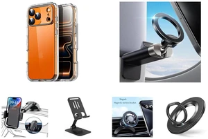 SZYG for Apple iPhone 17 Pro Max Hard Clear Phone Case Shockproof Heavy Duty 3 Layers Military-Grade Protection Cover for iPhone 17 Pro Max 6.9 Inch 2025 and 360° Metal Ball & Titanium Magsafe Airplane Phone Holder, Travel Essentials for Airplane Phone Mount, Universal Travel Phone Holder for Plane, Must Have for iPhone 17 16 15 14 13 and Phone Mount for Car,Military-Grade Car Phone Holder Mount Universal Automobile Dashboard Windshield Cell Phone Holder Truck Vent for iPhone 16 15 14 13 Pro Max Samsung and Metal Cell Phone Stand for Desk, Multi-Angel Adjustable 360° Rotation Non-Slip and Foldable Mobile Phone Stand, Compatible with iPhone 17 16 Pro Max and All Smartphones, Black and 360° Rotation Strong Magnetic Mag Safe Air Vent Car Mount Dashboard Phone Holder and For MagSafe Phone Grip, Magnetic Phone Ring Holder | 360° Rotation, Double-Sided Magnet, Cell Phone Grip Finger Holder Kickstand for Apple iPhone 17 Pro Max SZYG for Apple iPhone 17 Pro Max Hard Clear Phone Case Shockproof Heavy Duty 3 Layers Military-Grade Protection Cover for iPhone 17 Pro Max 6.9 Inch 2025 and 360° Metal Ball & Titanium Magsafe Airplane Phone Holder, Travel Essentials for Airplane Phone Mount, Universal Travel Phone Holder for Plane, Must Have for iPhone 17 16 15 14 13 and Phone Mount for Car,Military-Grade Car Phone Holder Mount Universal Automobile Dashboard Windshield Cell Phone Holder Truck Vent for iPhone 16 15 14 13 Pro Max Samsung and Metal Cell Phone Stand for Desk, Multi-Angel Adjustable 360° Rotation Non-Slip and Foldable Mobile Phone Stand, Compatible with iPhone 17 16 Pro Max and All Smartphones, Black and 360° Rotation Strong Magnetic Mag Safe Air Vent Car Mount Dashboard Phone Holder and For MagSafe Phone Grip, Magnetic Phone Ring Holder | 360° Rotation, Double-Sided Magnet, Cell Phone Grip Finger Holder Kickstand for Apple iPhone 17 Pro Max