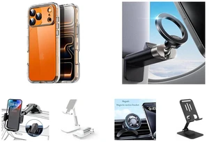 SZYG for Apple iPhone 17 Pro Max Hard Clear Phone Case Shockproof Heavy Duty 3 Layers Military-Grade Protection Cover for iPhone 17 Pro Max 6.9 Inch 2025 and 360° Metal Ball & Titanium Magsafe Airplane Phone Holder, Travel Essentials for Airplane Phone Mount, Universal Travel Phone Holder for Plane, Must Have for iPhone 17 16 15 14 13 and Phone Mount for Car,Military-Grade Car Phone Holder Mount Universal Automobile Dashboard Windshield Cell Phone Holder Truck Vent for iPhone 16 15 14 13 Pro Max Samsung and Cell Phone Stand, Foldable Height Angle Adjustable Cell Phone Holder for Desk, Portable Desktop Stand Compatible with All Mobile Phones, White and 360° Rotation Strong Magnetic Mag Safe Air Vent Car Mount Dashboard Phone Holder and Metal Cell Phone Stand for Desk, Multi-Angel Adjustable 360° Rotation Non-Slip and Foldable Mobile Phone Stand, Compatible with iPhone 17 16 Pro Max and All Smartphones, Black SZYG for Apple iPhone 17 Pro Max Hard Clear Phone Case Shockproof Heavy Duty 3 Layers Military-Grade Protection Cover for iPhone 17 Pro Max 6.9 Inch 2025 and 360° Metal Ball & Titanium Magsafe Airplane Phone Holder, Travel Essentials for Airplane Phone Mount, Universal Travel Phone Holder for Plane, Must Have for iPhone 17 16 15 14 13 and Phone Mount for Car,Military-Grade Car Phone Holder Mount Universal Automobile Dashboard Windshield Cell Phone Holder Truck Vent for iPhone 16 15 14 13 Pro Max Samsung and Cell Phone Stand, Foldable Height Angle Adjustable Cell Phone Holder for Desk, Portable Desktop Stand Compatible with All Mobile Phones, White and 360° Rotation Strong Magnetic Mag Safe Air Vent Car Mount Dashboard Phone Holder and Metal Cell Phone Stand for Desk, Multi-Angel Adjustable 360° Rotation Non-Slip and Foldable Mobile Phone Stand, Compatible with iPhone 17 16 Pro Max and All Smartphones, Black