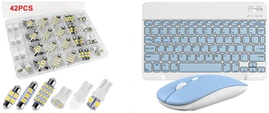 42PCS Interior LED Light Bulbs Combo - Map Dome Trunk License Plate and Slim Mini 32.8ft Wireless Keyboard and Mouse Combo Set For PC Laptop Computer, Blue 42PCS Interior LED Light Bulbs Combo - Map Dome Trunk License Plate and Slim Mini 32.8ft Wireless Keyboard and Mouse Combo Set For PC Laptop Computer, Blue