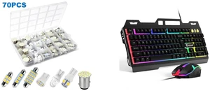 70PCS Interior LED Lights - Map Dome Trunk License Plate Bulb Set for Car and Computer Desktop Gaming Keyboard and Mouse Mechanical Feel LED Light Backlit 70PCS Interior LED Lights - Map Dome Trunk License Plate Bulb Set for Car and Computer Desktop Gaming Keyboard and Mouse Mechanical Feel LED Light Backlit