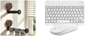 2Pack No Drill Hanger Organizer Stacker, Extendable Garment Rack for Laundry Room -USA and Slim Mini 32.8ft Wireless Keyboard and Mouse Combo Set For PC Laptop Computer, White 2Pack No Drill Hanger Organizer Stacker, Extendable Garment Rack for Laundry Room -USA and Slim Mini 32.8ft Wireless Keyboard and Mouse Combo Set For PC Laptop Computer, White