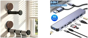 2Pack No Drill Hanger Organizer Stacker, Extendable Garment Rack for Laundry Room -USA and 7/8 Port USB-C Hub Adapter - 5G Speed Multi Splitter for PC, Laptop & MacBook 2Pack No Drill Hanger Organizer Stacker, Extendable Garment Rack for Laundry Room -USA and 7/8 Port USB-C Hub Adapter - 5G Speed Multi Splitter for PC, Laptop & MacBook